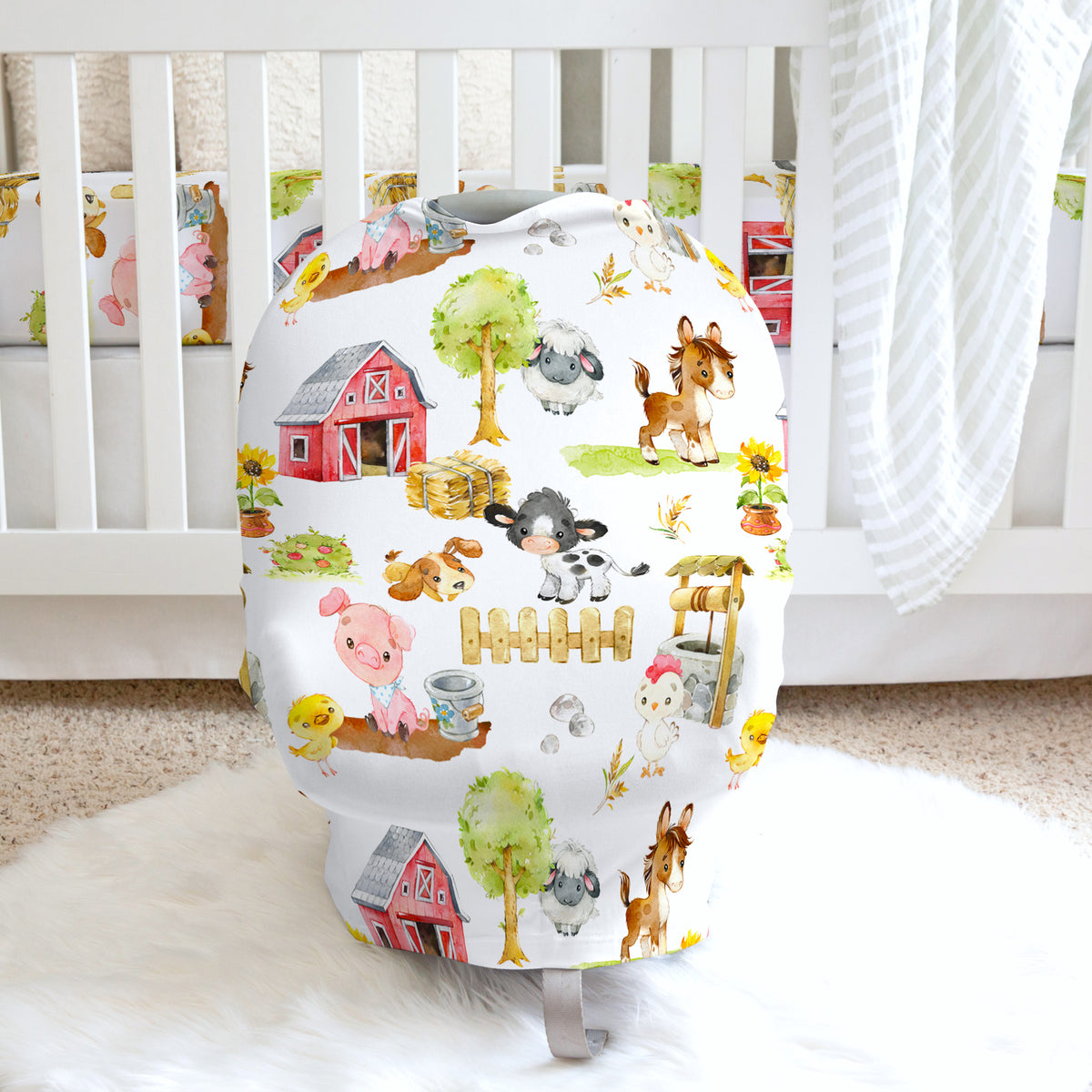 Crib sheet car seat hot sale cover