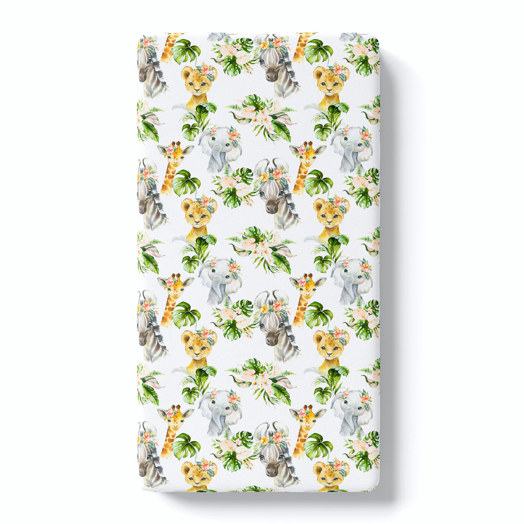 Fitted Crib Sheet - Africa Animals