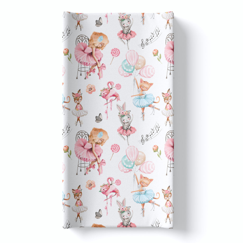 Changing Pad Cover - Ballerinas