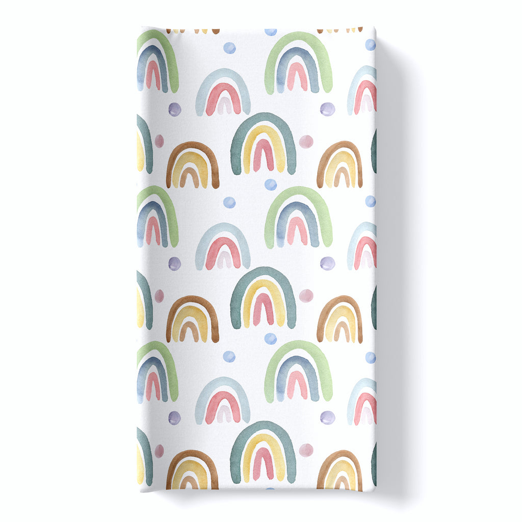 Changing Pad Cover - Blue Rainbow