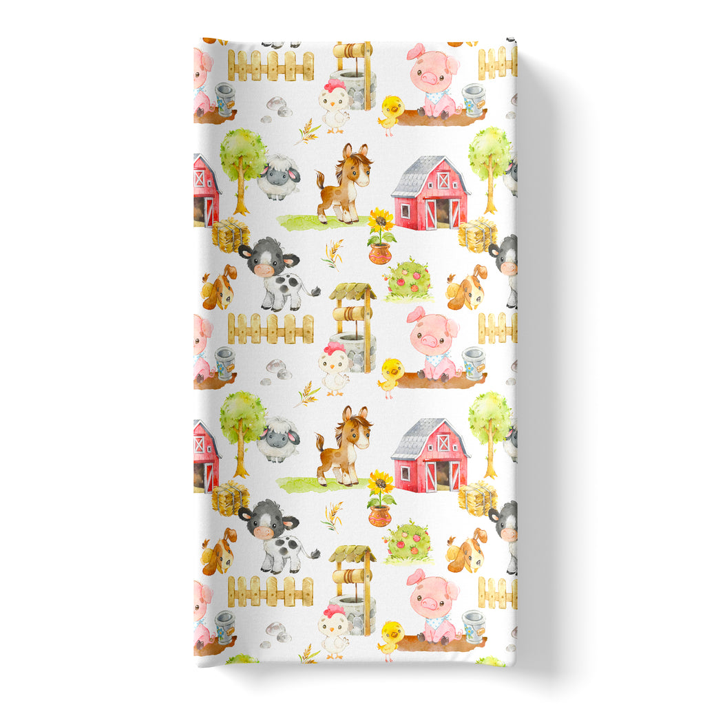 Changing Pad Cover - Farm Animals