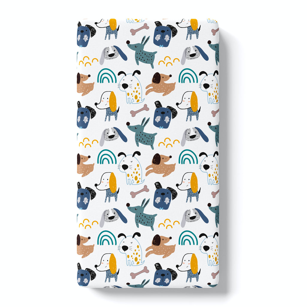 Fitted Crib Sheet - My Best Friends (Dogs)