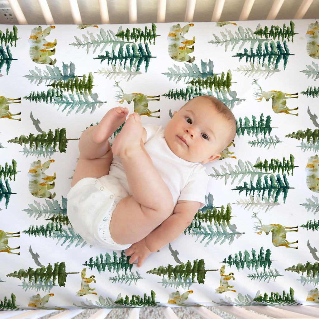 Fitted Crib Sheet - In The Woods