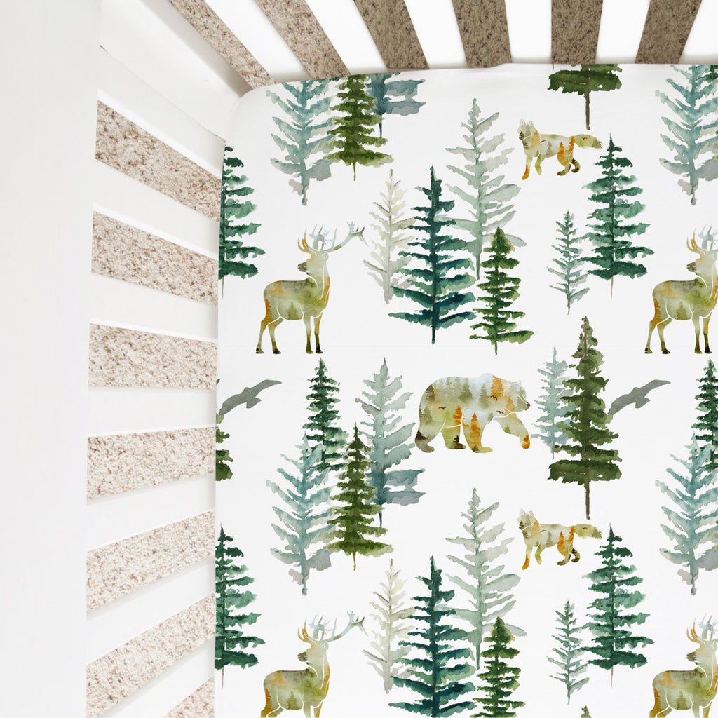 Fitted Crib Sheet - In The Woods