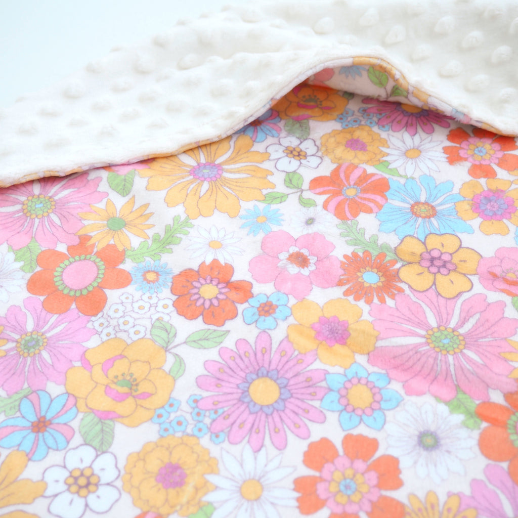Baby & Toddler Minky Blanket - Retro Floral