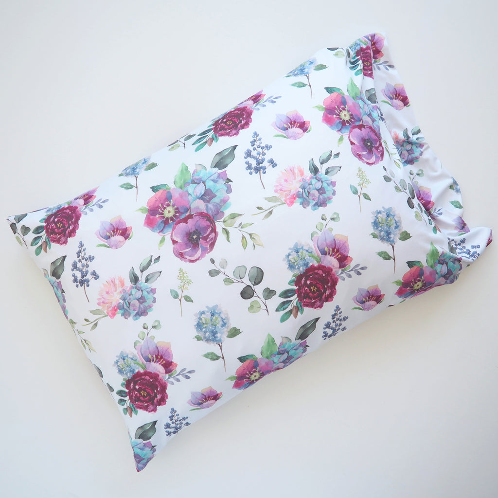 Pillowcase- Blue Floral (2 sizes available)