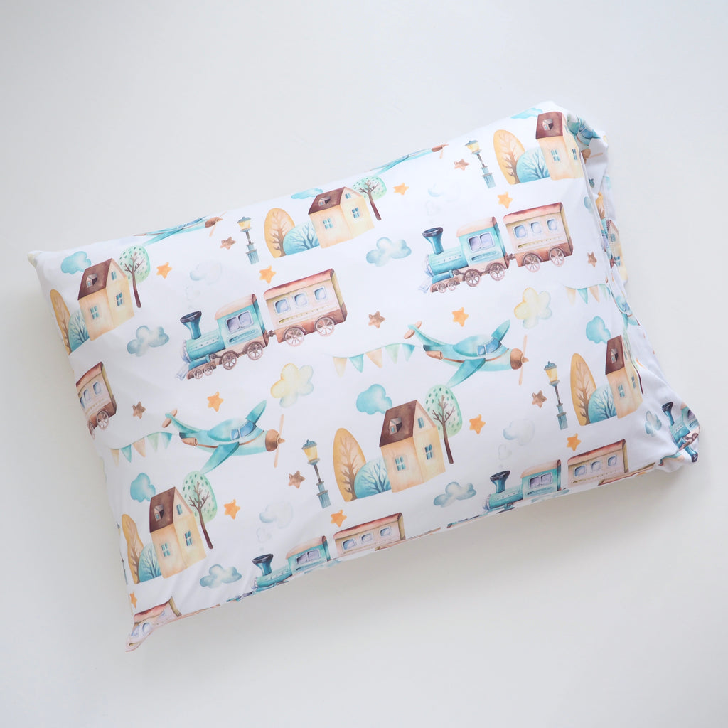 Pillowcase - Airplane & Train (2 sizes available)