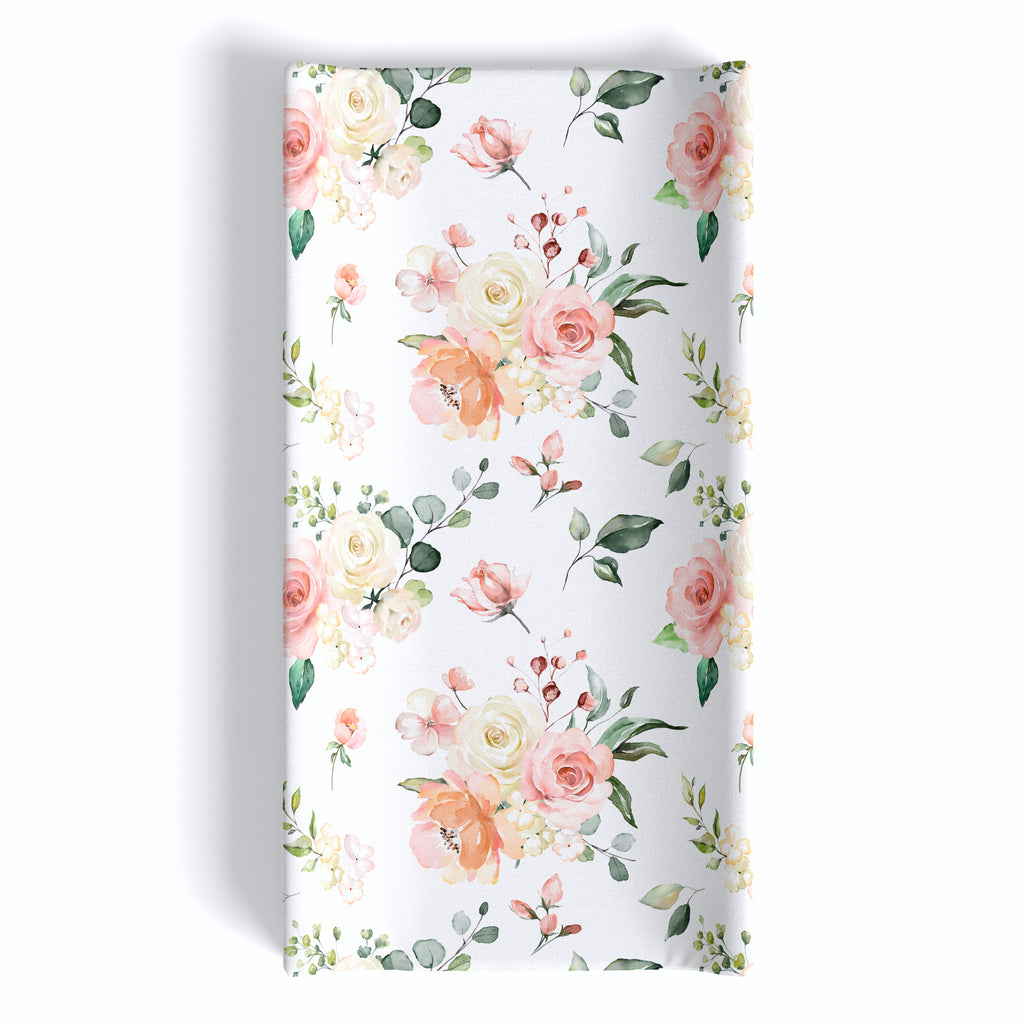 Changing Pad Cover - Peach Floral