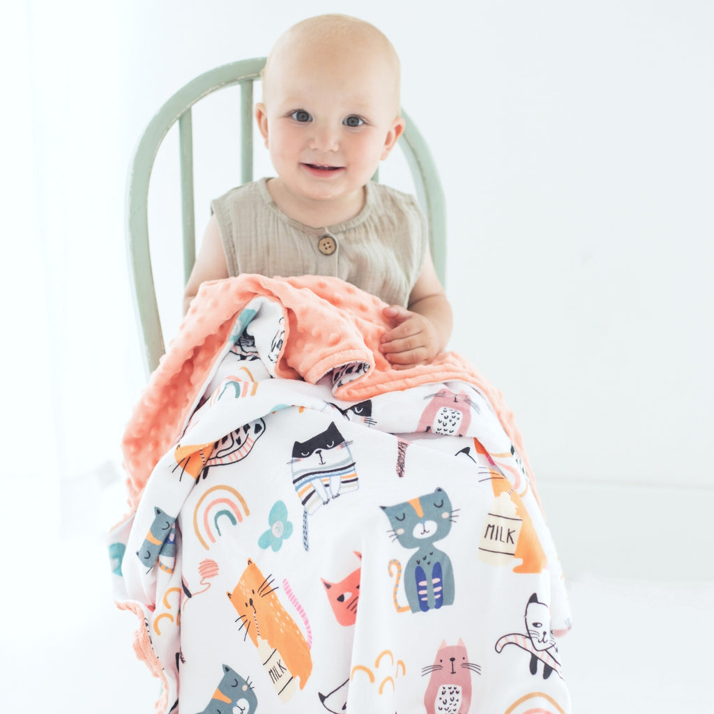 Baby & Toddler Minky Blanket - Cats