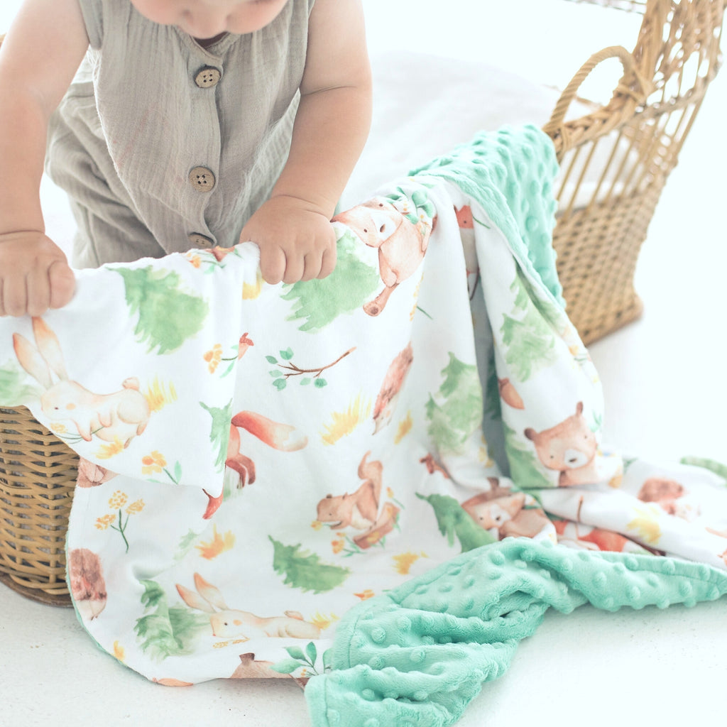 Baby & Toddler Minky Blanket - Forest Friends