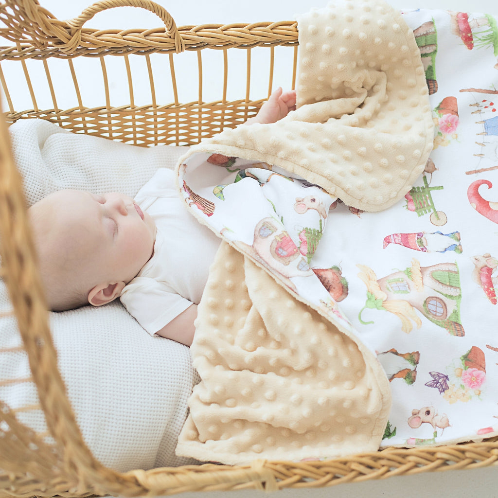 Baby & Toddler Minky Blanket - Gnome's Garden