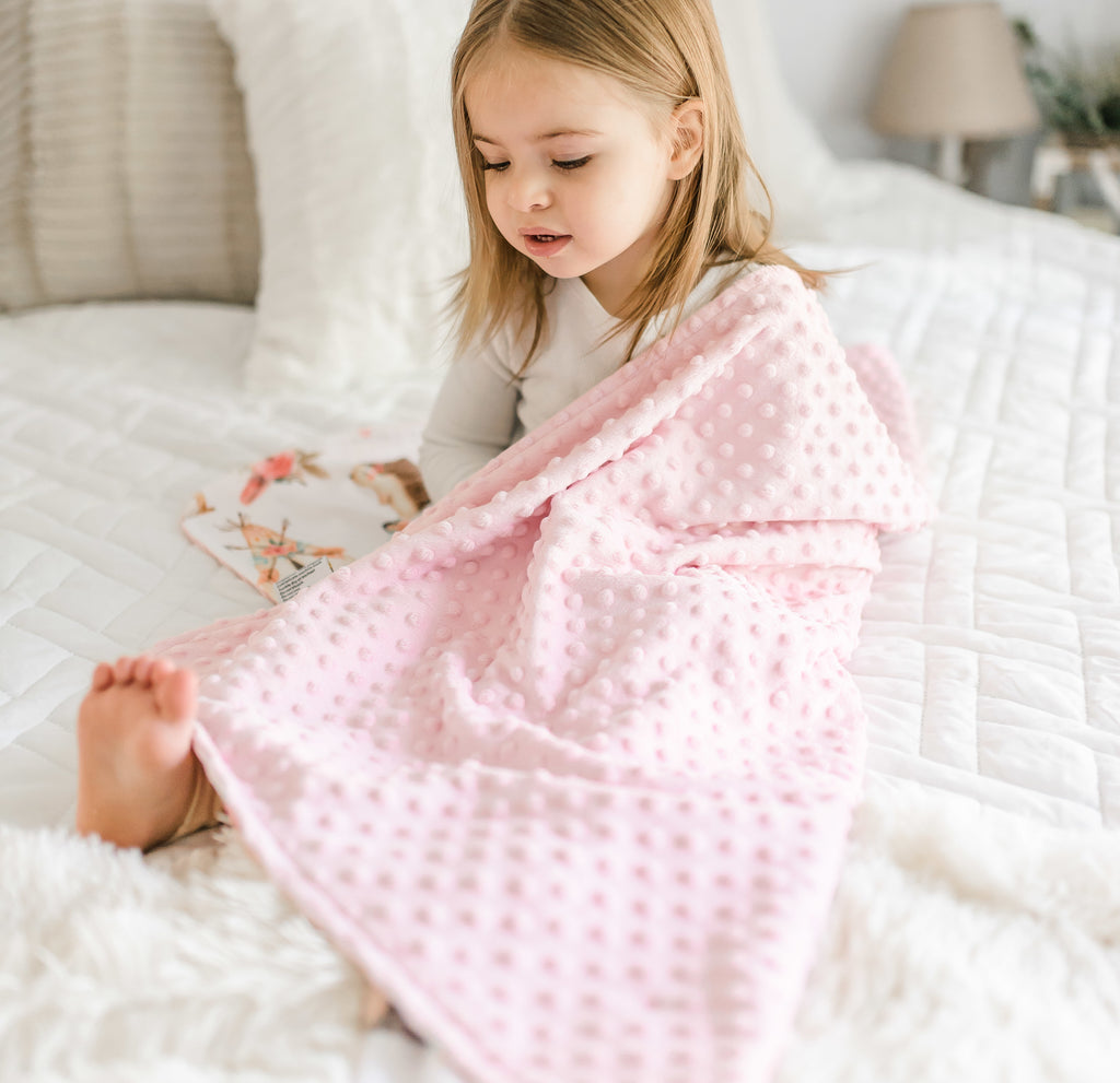 Baby & Toddler Minky Blanket - Woodland Tribe Pink