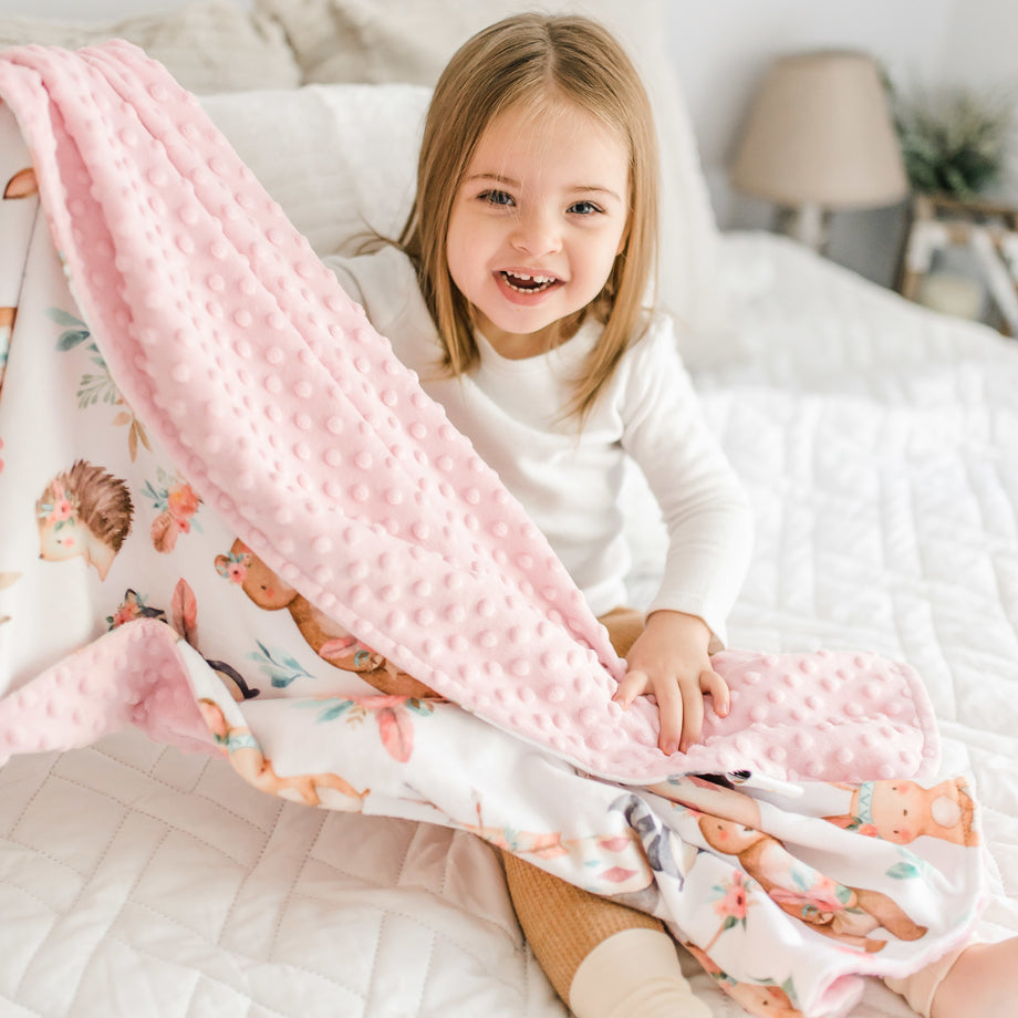 Woodland minky online blanket