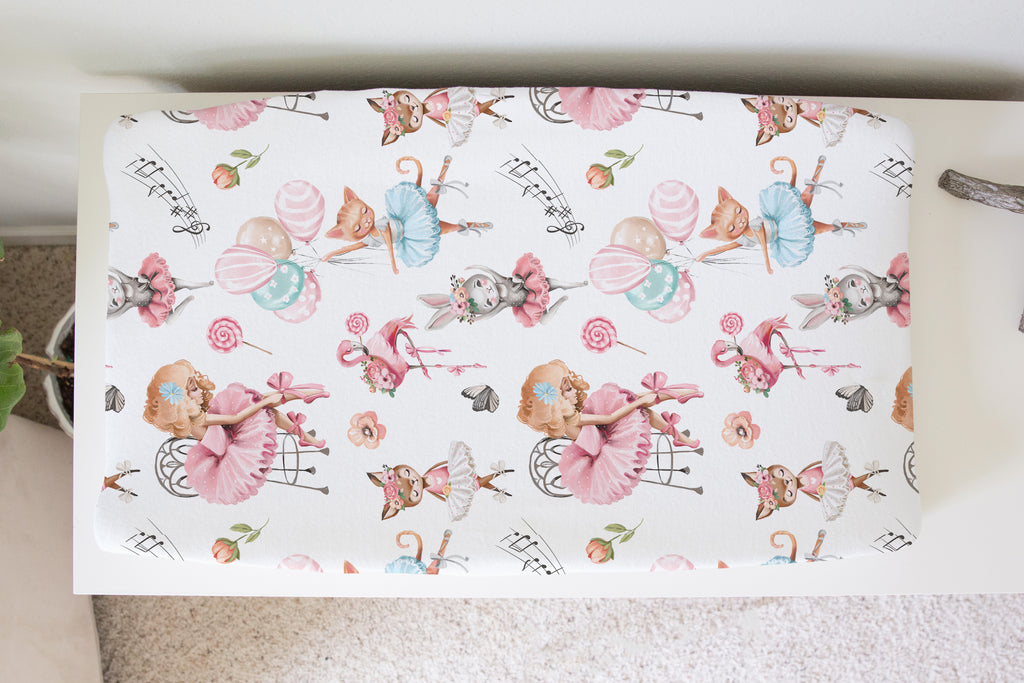 Changing Pad Cover - Ballerinas