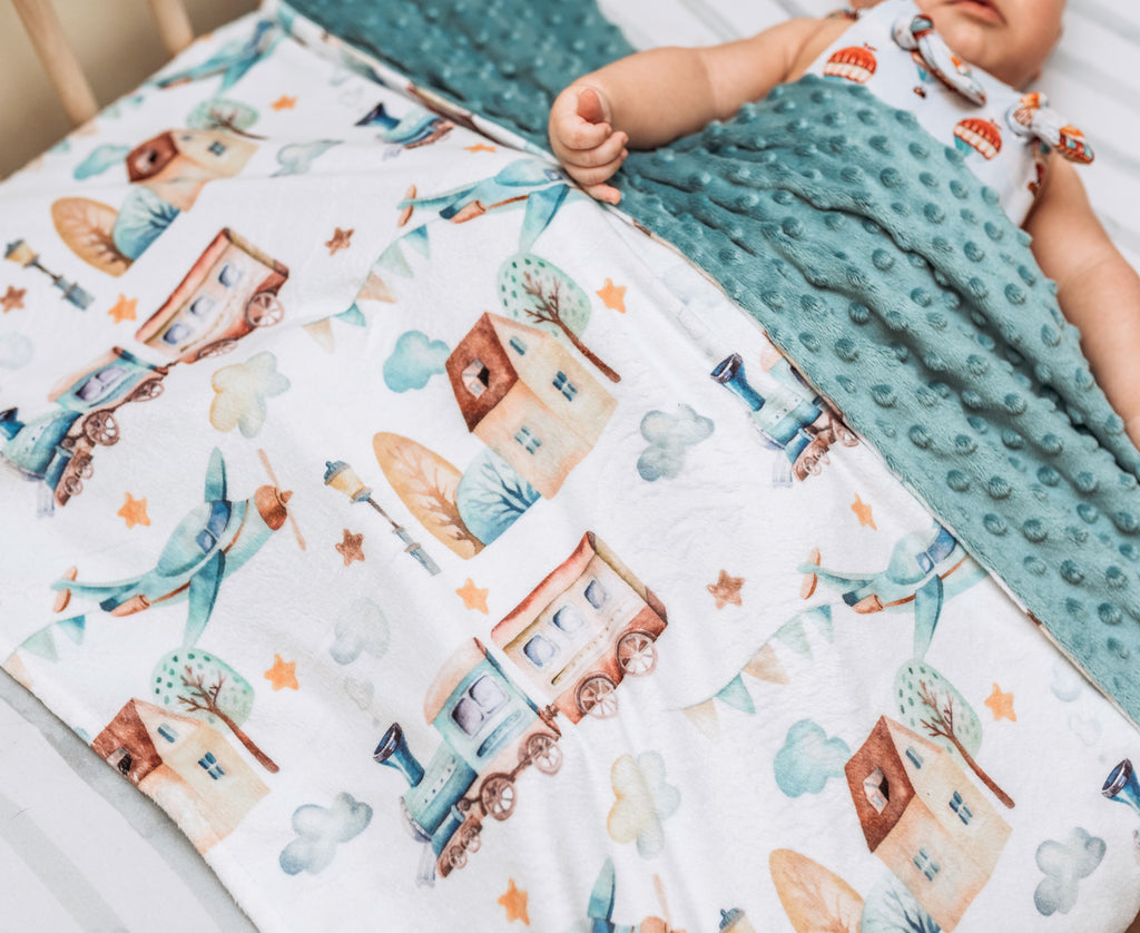 Premium Baby & Toddler Minky Blanket - Planes, Trains, Automobiles