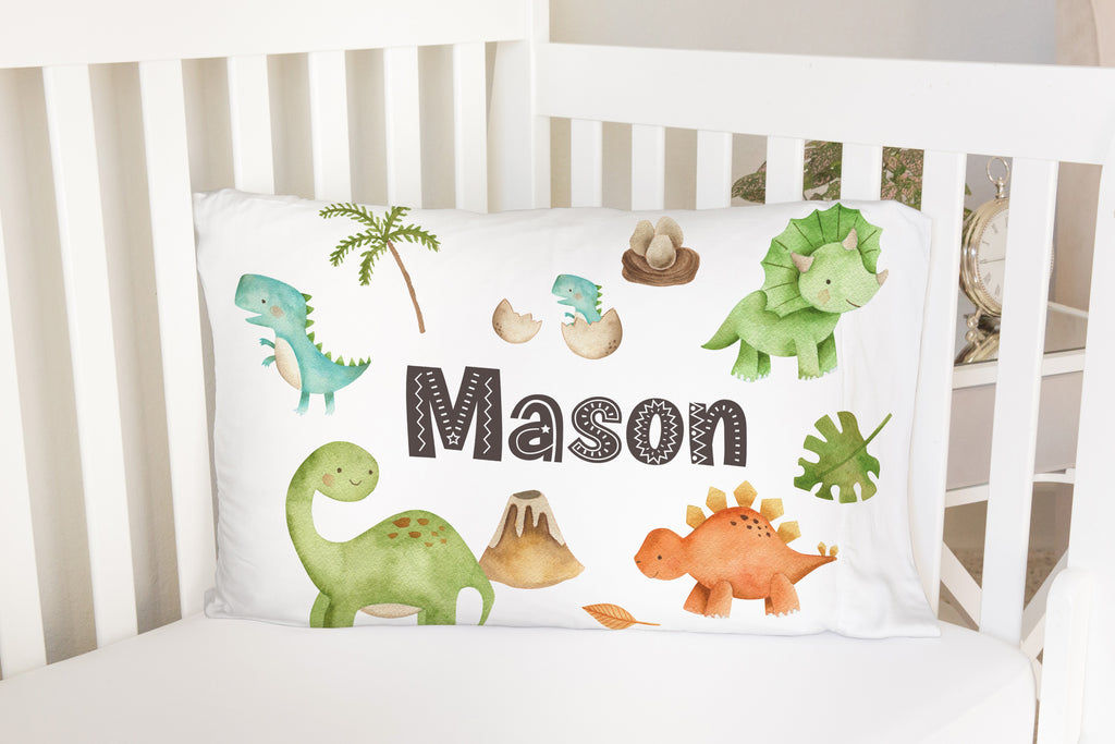 Personalized 30x20 Standard Size Pillowcase - Dinosaurs