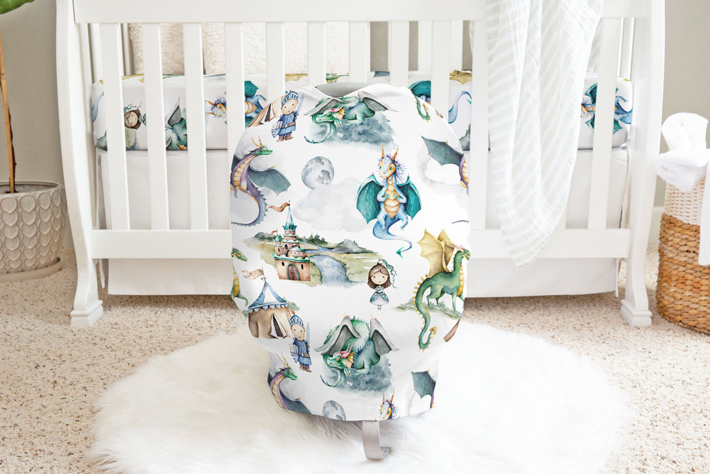 Dragons & Knights Infant Car Seat / Nursing Cover
