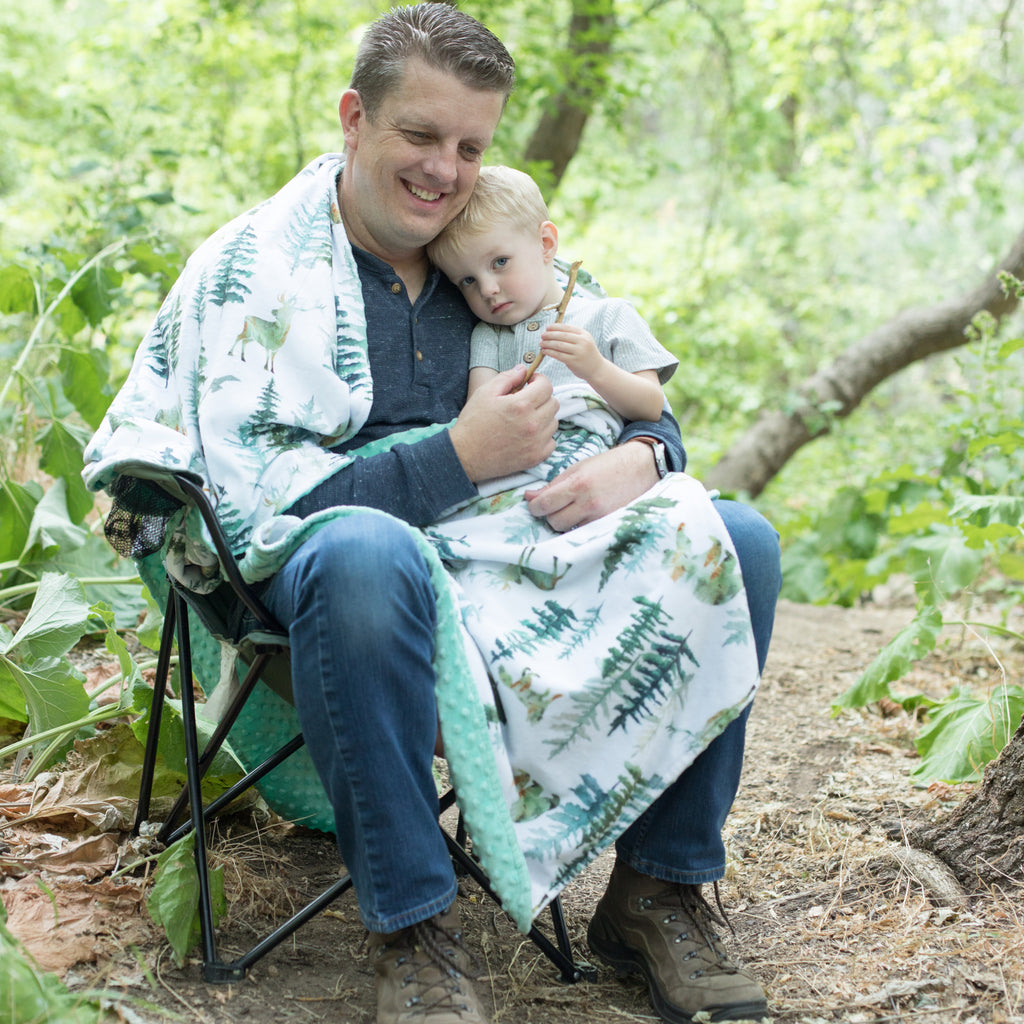 Adult Throw Minky Blanket - In The Woods (2 Sizes Available)