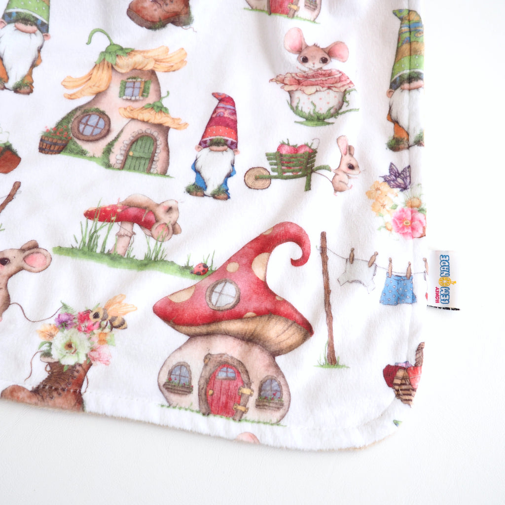 Baby & Toddler Minky Blanket - Gnome's Garden