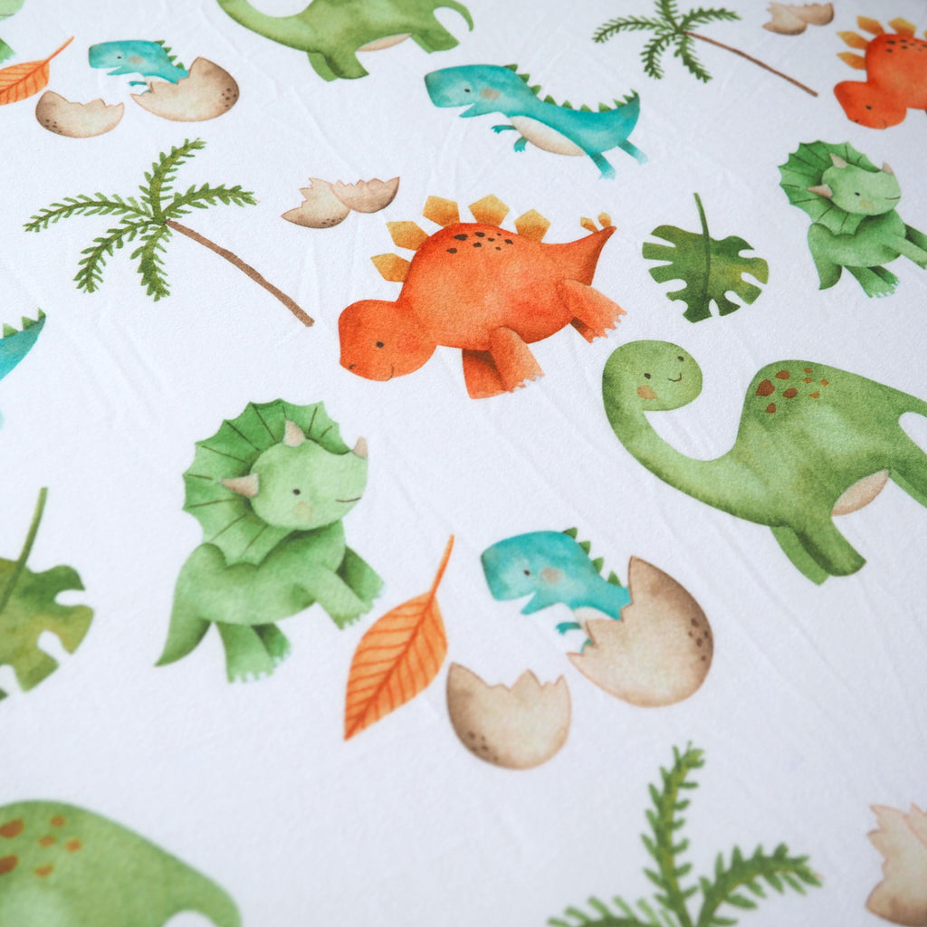 Fitted Crib Sheet - Dinosaurs