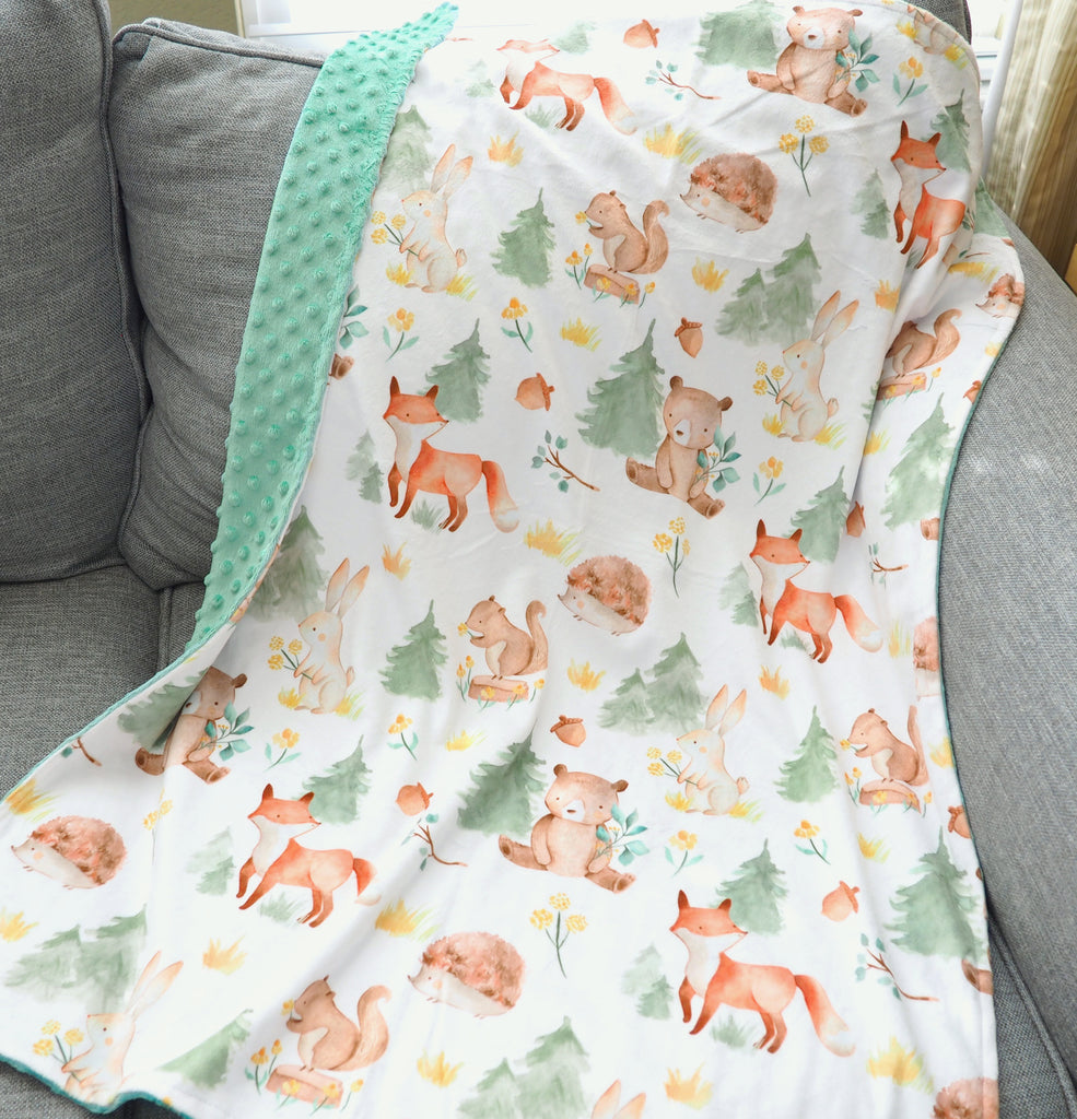 Baby & Toddler Minky Blanket - Forest Friends