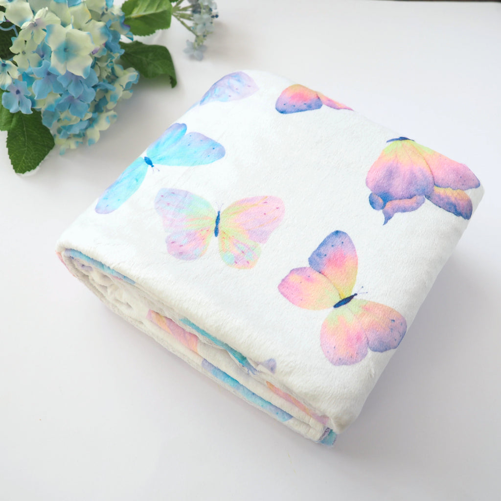 Adult Minky Throw Blanket - Butterfly ( 2 Sizes Available)