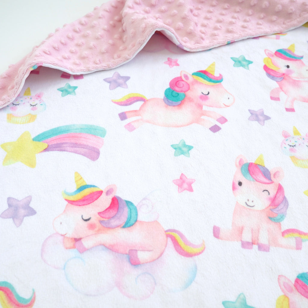 Baby & Toddler Minky Blanket - Unicorns