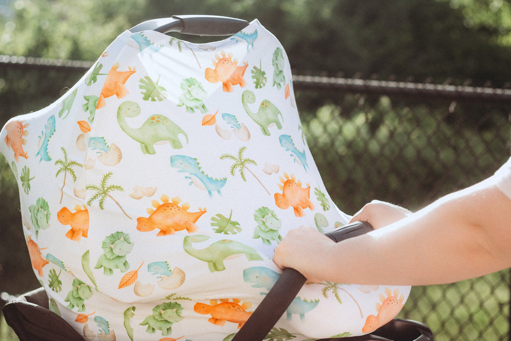 Dinosaur Infant Car Seat/Nursing Cover