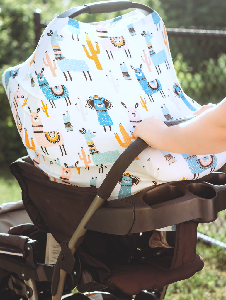 Llama Infant Car Seat/Nursing Cover